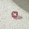 Asscher Cut Pink Padparadscha Color Lab อัญมณีที่ปลูก