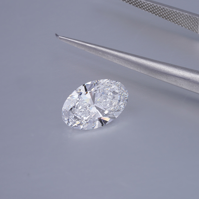 Oval Cut 0.5ct 1.0ct VVS HPHT Lab ปลูกเพชรด้วย IGI