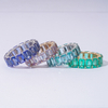 Lab Grown Gemstone Diamond Eternity Rings ทองคำ 14K