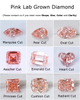 Fancy Shape สีชมพู VVS VS Loose Lab Grown Diamond สำหรับจิวเวลรี่