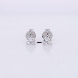 ทองคำขาว 0.3CT TW HPHT Lab Grown Diamond Martini Set ต่างหูสตั๊ด 