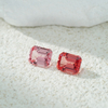 แปดเหลี่ยมมรกตตัดสีชมพู Padparadscha สี Loose Lab Grown Gemstones